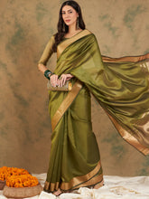 Womens Fashion Ethnic Green Color Sarees-MLSHWSA1227GRN0ONE